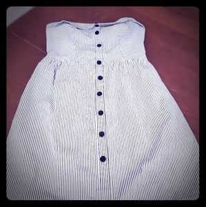 Strapless summer dress.